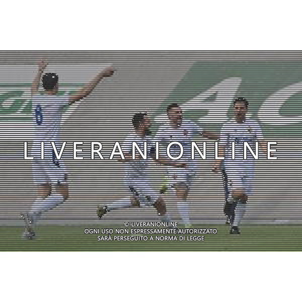 TVRG Correggese vs Nibbiano e Valtidone nella foto giocatori Nibbiano e Valtidone esultanza dopo il gol dell\'1 a 0 Fiorenzuola d\'Arda (PC) 11-05-2025 Stadio velodromo Attilio Pavesi Campionato Eccellenza Emilia Romagna spareggio per la promozione in Serie D foto Roberto Garavaglia/Agenzia Aldo Liverani sas