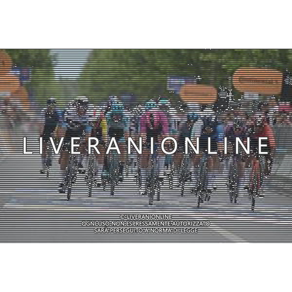 11-05-2025 Giro D\'italia; Tappa 03 Vlore - Vlore; 2025, Lidl - Trek; 2025, Israel - Premier Tech; Pedersen, Mads; Strong, Corbin; Vlore; ©SIROTTI - AGENZIA ALDO LIVERANI SAS