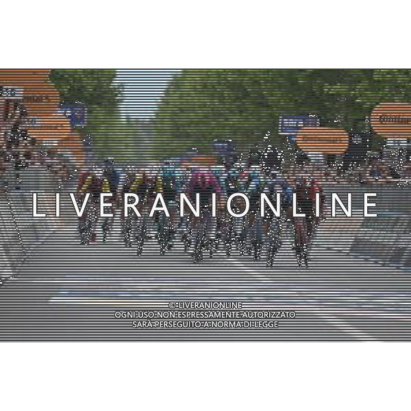 11-05-2025 Giro D\'italia; Tappa 03 Vlore - Vlore; 2025, Lidl - Trek; 2025, Israel - Premier Tech; Pedersen, Mads; Strong, Corbin; Vlore; ©SIROTTI - AGENZIA ALDO LIVERANI SAS
