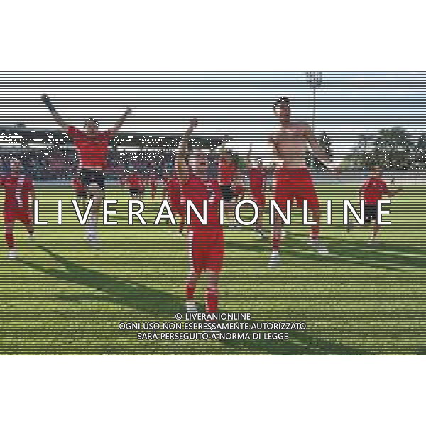 TVRG Correggese vs Nibbiano e Valtidone nella foto giocatori Correggese esultanza a fine partita Fiorenzuola d\'Arda (PC) 11-05-2025 Stadio velodromo Attilio Pavesi Campionato Eccellenza Emilia Romagna spareggio per la promozione in Serie D foto Roberto Garavaglia/Agenzia Aldo Liverani sas