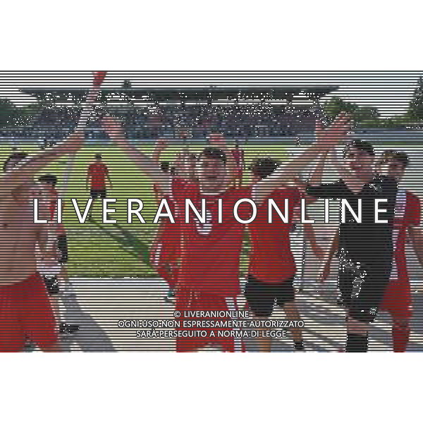 TVRG Correggese vs Nibbiano e Valtidone nella foto giocatori Correggese esultanza a fine partita Fiorenzuola d\'Arda (PC) 11-05-2025 Stadio velodromo Attilio Pavesi Campionato Eccellenza Emilia Romagna spareggio per la promozione in Serie D foto Roberto Garavaglia/Agenzia Aldo Liverani sas