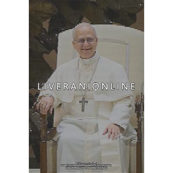 Citta\' del Vaticano - 12 Maggio 2025 Udienza del Santo Padre Leone XIV ai rappresentanti dei media Nella Foto: Papa Leone XIV Foto Andrea Bracaglia-Ag Aldo Liverani sas