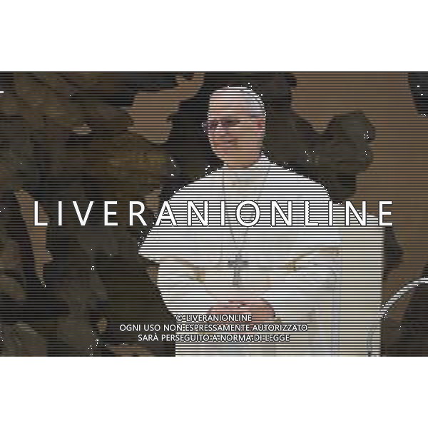Citta\' del Vaticano - 12 Maggio 2025 Udienza del Santo Padre Leone XIV ai rappresentanti dei media Nella Foto: Papa Leone XIV Foto Andrea Bracaglia-Ag Aldo Liverani sas