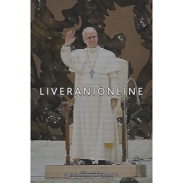 Citta\' del Vaticano - 12 Maggio 2025 Udienza del Santo Padre Leone XIV ai rappresentanti dei media Nella Foto: Papa Leone XIV Foto Andrea Bracaglia-Ag Aldo Liverani sas