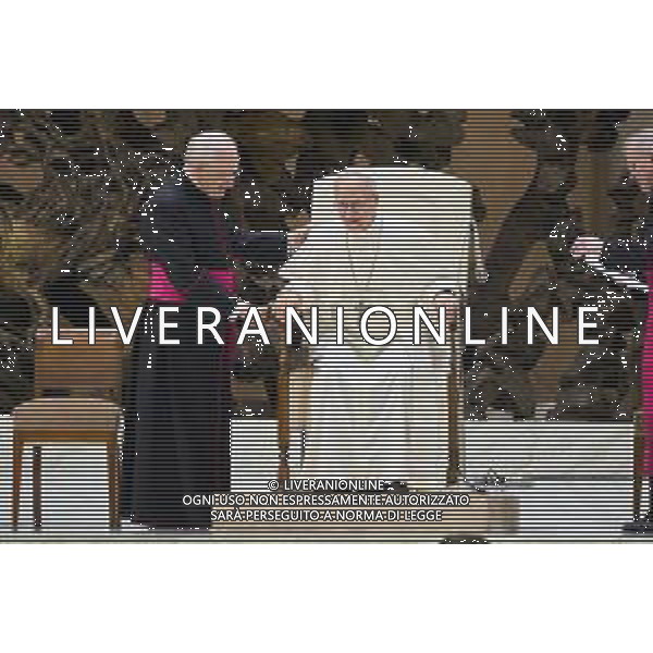 Citta\' del Vaticano - 12 Maggio 2025 Udienza del Santo Padre Leone XIV ai rappresentanti dei media Nella Foto: Papa Leone XIV Foto Andrea Bracaglia-Ag Aldo Liverani sas