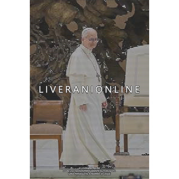 Citta\' del Vaticano - 12 Maggio 2025 Udienza del Santo Padre Leone XIV ai rappresentanti dei media Nella Foto: Papa Leone XIV Foto Andrea Bracaglia-Ag Aldo Liverani sas