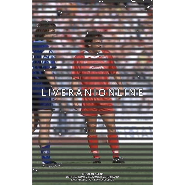 DIAP-RETROSPETTIVA FULVIO SIMONINI CALCIATORE NELLA FOTO FULVIO SIMONINI CON LA MAGLIA DEL PIACENZA CALCIO AG ALDO LIVERANI SAS