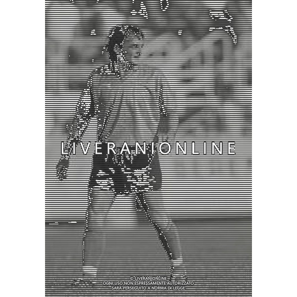 ST-RETROSPETTIVA FULVIO SIMONINI CALCIATORE NELLA FOTO FULVIO SIMONINI CON LA MAGLIA DEL VENEZIA CALCIO AG ALDO LIVERANI SAS