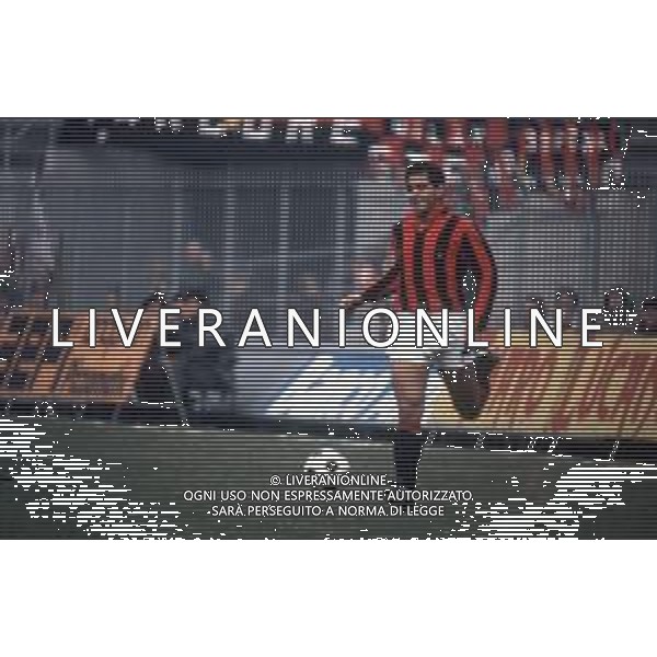 DIAP-RETROSPETTIVA GIUSEPPE GALLUZZO CALCIATORE NELLA FOTO GIUSEPPE GALLUZZO CON LA MAGLIA DEL MILAN CALCIO AG ALDO LIVERANI SAS