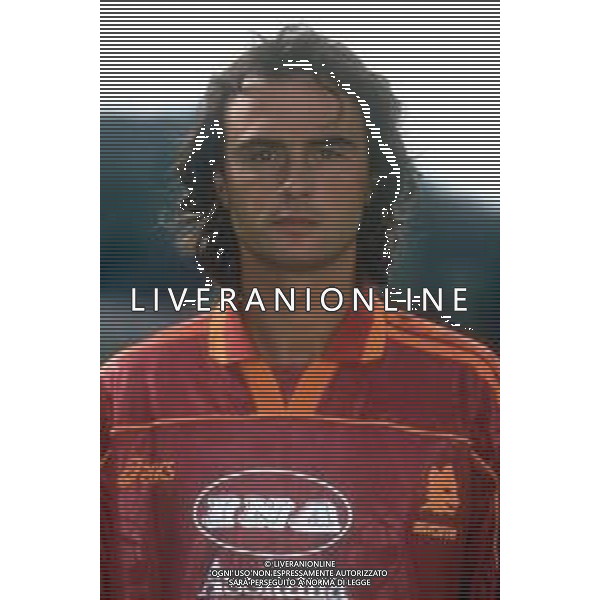 DIAP-RETROSPETTIVA GIUSEPPE GIANNINI CALCIATORE NELLA FOTO GIUSEPPE GIANNINI CON LA MAGLIA DELLA ROMA CALCIO AG ALDO LIVERANI SAS