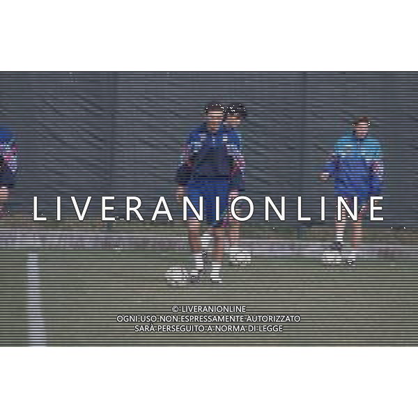DIAP-RETROSPETTIVA GIULIO FALCONE CALCIATORE NELLA FOTO GIULIO FALCONE IN ALLENAMENTO CON LA NAZIONALE ITALIANA UNDER 21 AG ALDO LIVERANI SAS