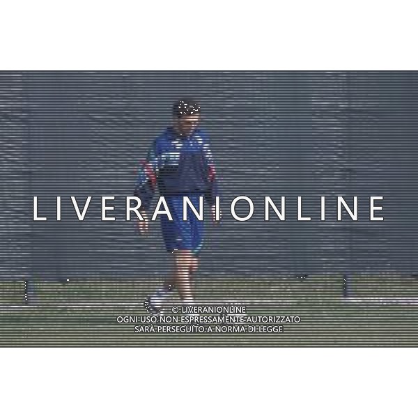 DIAP-RETROSPETTIVA GIULIO FALCONE CALCIATORE NELLA FOTO GIULIO FALCONE IN ALLENAMENTO CON LA NAZIONALE ITALIANA UNDER 21 AG ALDO LIVERANI SAS