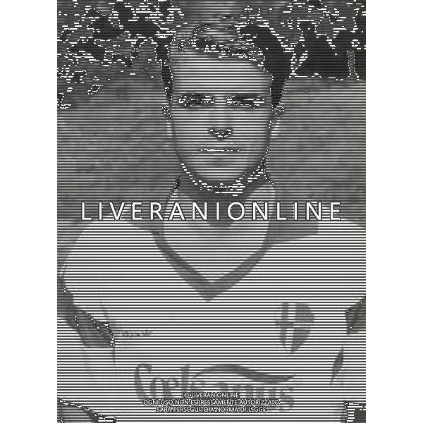 ST-RETROSPETTIVA GIOVANNI PIACENTINI CALCIATORE NELLA FOTO GIOVANNI PIACENTINI CON LA MAGLIA DEL PADOVA CALCIO AG ALDO LIVERANI SAS