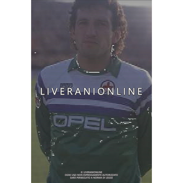 DIAP-RETROSPETTIVA GIOVANNI GALLI CALCIATORE NELLA FOTO GIOVANNI GALLI CON LA MAGLIA DELL FIORENTINA CALCIO AG ALDO LIVERANI SAS