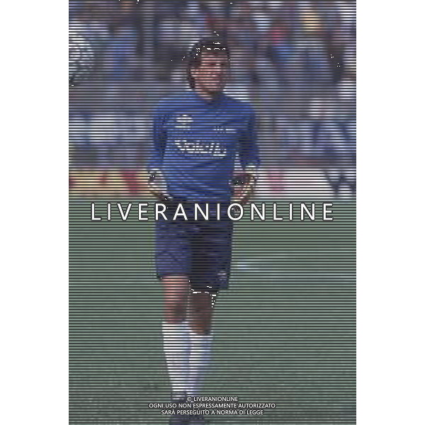 DIAP-RETROSPETTIVA GIOVANNI GALLI CALCIATORE NELLA FOTO GIOVANNI GALLI CON LA MAGLIA DEL NAPOLI CALCIO AG ALDO LIVERANI SAS