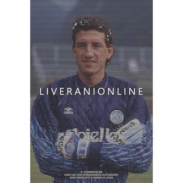 DIAP-RETROSPETTIVA GIOVANNI GALLI CALCIATORE NELLA FOTO GIOVANNI GALLI CON LA MAGLIA DEL NAPOLI CALCIO AG ALDO LIVERANI SAS