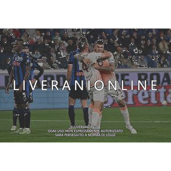 TVRG Atalanta vs Roma nella foto Bryan Cristante (Roma) e Gianluca Mancini (Roma) esultanza dopo il gol dell\'1 a 1 Bergamo 12-05-2025 Gewiss Stadium Campionato Serie A Enilive - 36a giornata foto Roberto Garavaglia/Agenzia Aldo Liverani sas