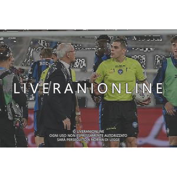 TVRG Atalanta vs Roma nella foto Claudio Ranieri allenatore Roma protesta con l\'arbitro Simone Sozza di Seregno (MB) a fine gara Bergamo 12-05-2025 Gewiss Stadium Campionato Serie A Enilive - 36a giornata foto Roberto Garavaglia/Agenzia Aldo Liverani sas