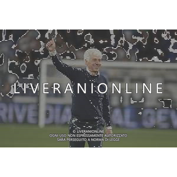 Gian Piero Gasperini Head Coach of Atalanta BC celebrate the victory at the end of Atalanta BC vs AS Roma, 36° Serie A Enilive 2024-25 game at Gewiss stadium in Bergamo (BG), Italy, on May 12, 2025. (Photo by Davide Casentini)- AGENZIA ALDO LIVERANI SAS