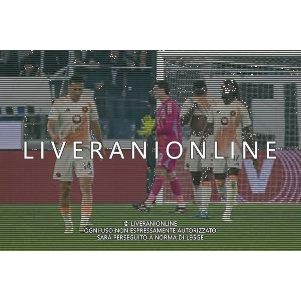 Roma players expresses disappointment during Atalanta BC vs AS Roma, 36° Serie A Enilive 2024-25 game at Gewiss stadium in Bergamo (BG), Italy, on May 12, 2025. (Photo by Davide Casentini)- AGENZIA ALDO LIVERANI SAS
