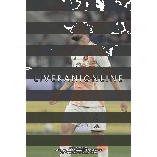 Bryan Cristante of AS Roma gestures during Atalanta BC vs AS Roma, 36° Serie A Enilive 2024-25 game at Gewiss stadium in Bergamo (BG), Italy, on May 12, 2025. (Photo by Davide Casentini)- AGENZIA ALDO LIVERANI SAS