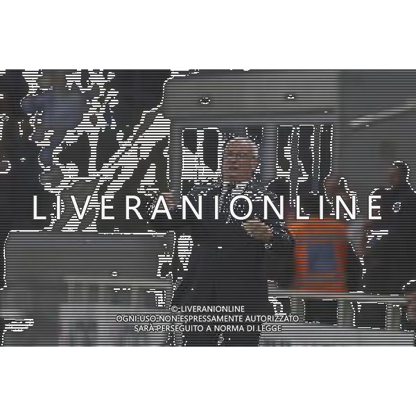 Claudio Ranieri Head Coach of AS Roma gestures during Atalanta BC vs AS Roma, 36° Serie A Enilive 2024-25 game at Gewiss stadium in Bergamo (BG), Italy, on May 12, 2025. (Photo by Davide Casentini)- AGENZIA ALDO LIVERANI SAS