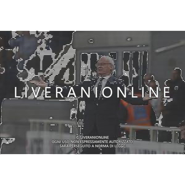 Claudio Ranieri Head Coach of AS Roma gestures during Atalanta BC vs AS Roma, 36° Serie A Enilive 2024-25 game at Gewiss stadium in Bergamo (BG), Italy, on May 12, 2025. (Photo by Davide Casentini)- AGENZIA ALDO LIVERANI SAS