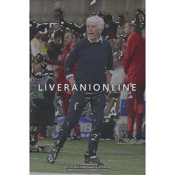 Gian Piero Gasperini Head Coach of Atalanta BC gestures during Atalanta BC vs AS Roma, 36° Serie A Enilive 2024-25 game at Gewiss stadium in Bergamo (BG), Italy, on May 12, 2025. (Photo by Davide Casentini)- AGENZIA ALDO LIVERANI SAS