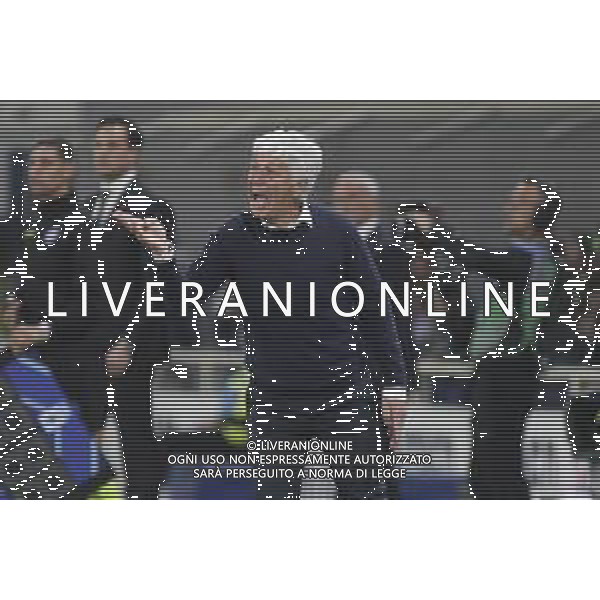 Gian Piero Gasperini Head Coach of Atalanta BC gestures during Atalanta BC vs AS Roma, 36° Serie A Enilive 2024-25 game at Gewiss stadium in Bergamo (BG), Italy, on May 12, 2025. (Photo by Davide Casentini)- AGENZIA ALDO LIVERANI SAS