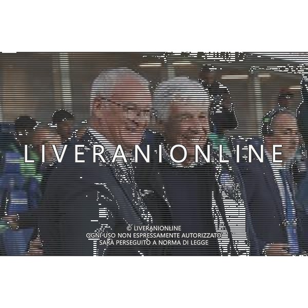 Claudio Ranieri Head Coach of AS Roma and Gian Piero Gasperini Head Coach of Atalanta BC during Atalanta BC vs AS Roma, 36° Serie A Enilive 2024-25 game at Gewiss stadium in Bergamo (BG), Italy, on May 12, 2025. (Photo by Davide Casentini)- AGENZIA ALDO LIVERANI SAS