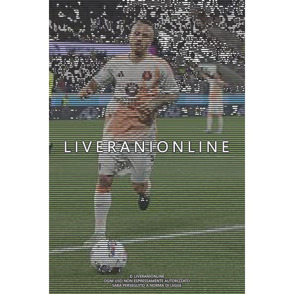 Angelino of AS Roma play the ball during Atalanta BC vs AS Roma, 36° Serie A Enilive 2024-25 game at Gewiss stadium in Bergamo (BG), Italy, on May 12, 2025. (Photo by Davide Casentini)- AGENZIA ALDO LIVERANI SAS