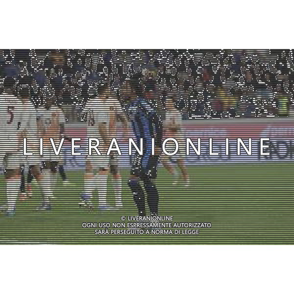 Ademola Lookman of Atalanta BC celebrate during Atalanta BC vs AS Roma, 36° Serie A Enilive 2024-25 game at Gewiss stadium in Bergamo (BG), Italy, on May 12, 2025. (Photo by Davide Casentini)- AGENZIA ALDO LIVERANI SAS