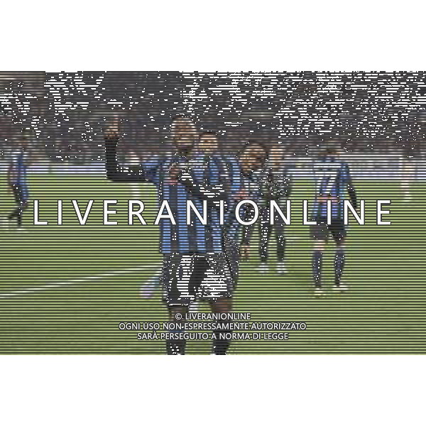 Ibrahim Sulemana of Atalanta BC celebrates after scoring first goal in Serie A during Atalanta BC vs AS Roma, 36° Serie A Enilive 2024-25 game at Gewiss stadium in Bergamo (BG), Italy, on May 12, 2025. (Photo by Davide Casentini)- AGENZIA ALDO LIVERANI SAS