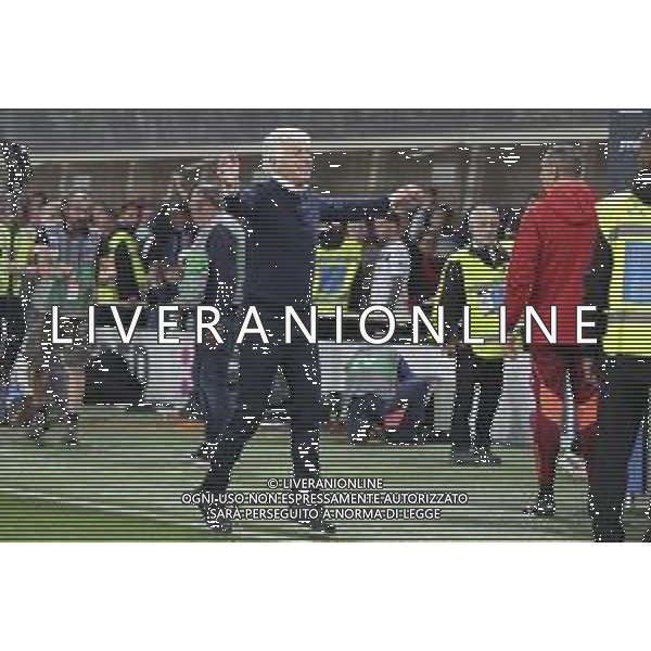 Gian Piero Gasperini Head Coach of Atalanta BC celebrate the victory at the end of Atalanta BC vs AS Roma, 36° Serie A Enilive 2024-25 game at Gewiss stadium in Bergamo (BG), Italy, on May 12, 2025. (Photo by Davide Casentini)- AGENZIA ALDO LIVERANI SAS