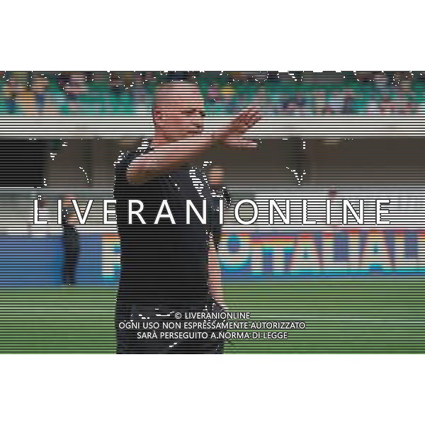 TVEM May 11, 2025 Verona, Italy - Hellas Verona vs US Lecce - Italian soccer serie A 2024/25 - Marcantonio Bentegodi Stadium. . In the pic: the president of US Lecce Saverio Sticchi Damiani ©TVEM Emmanuele Mastrodonato - AGENZIA ALDO LIVERANI SAS