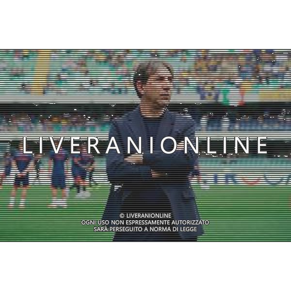 TVEM May 11, 2025 Verona, Italy - Hellas Verona vs US Lecce - Italian soccer serie A 2024/25 - Marcantonio Bentegodi Stadium. . In the pic: US Lecce sporting director Stefano Trinchera ©TVEM Emmanuele Mastrodonato - AGENZIA ALDO LIVERANI SAS