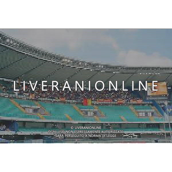 TVEM May 11, 2025 Verona, Italy - Hellas Verona vs US Lecce - Italian soccer serie A 2024/25 - Marcantonio Bentegodi Stadium. . In the pic: Supporters of US Lecce ©TVEM Emmanuele Mastrodonato - AGENZIA ALDO LIVERANI SAS