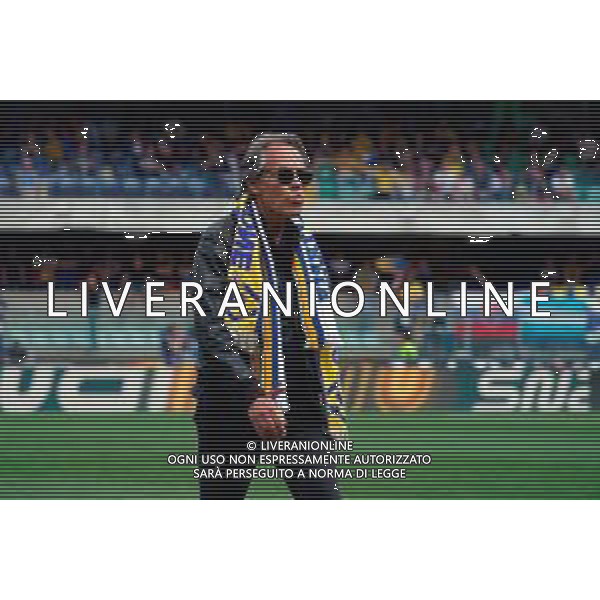 TVEM May 11, 2025 Verona, Italy - Hellas Verona vs US Lecce - Italian soccer serie A 2024/25 - Marcantonio Bentegodi Stadium. . In the pic: Hellas Verona legend Antonio Di Gennaro ©TVEM Emmanuele Mastrodonato - AGENZIA ALDO LIVERANI SAS