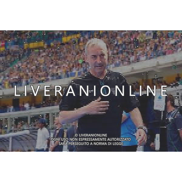 TVEM May 11, 2025 Verona, Italy - Hellas Verona vs US Lecce - Italian soccer serie A 2024/25 - Marcantonio Bentegodi Stadium. . In the pic: coach Marco Giampaolo of US Lecce ©TVEM Emmanuele Mastrodonato - AGENZIA ALDO LIVERANI SAS
