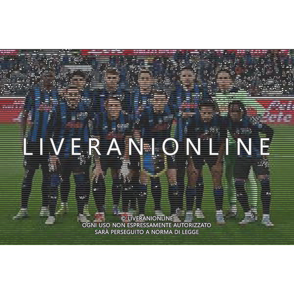 TVRG Atalanta vs Roma nella foto formazione Atalanta, in piedi da SX Odilon Kossounou, Raoul Bellanova, Charles de Ketelaere, Mario Pasalic, Berat Djimsiti e Marco Carnesecchi; in basso da SX Davide Zappacosta, Mateo Retegui, Marten de Roon, Ederson Jose\' dos Santos e Ademola Lookman Bergamo 12-05-2025 Gewiss Stadium Campionato Serie A Enilive - 36a giornata foto Roberto Garavaglia/Agenzia Aldo Liverani sas