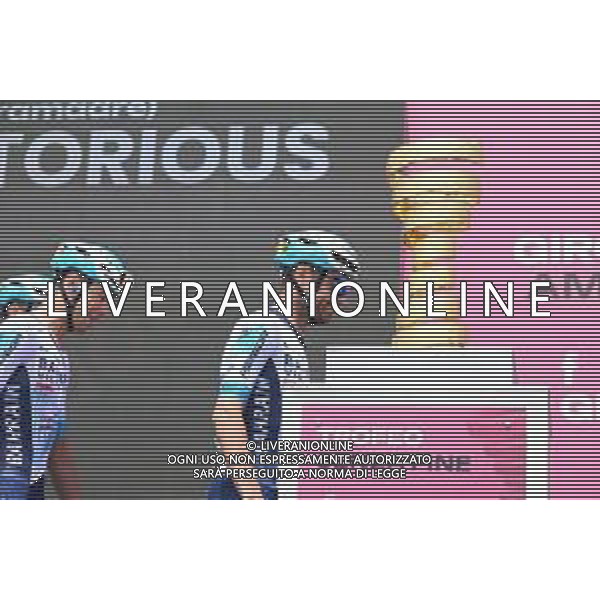 13-05-2025 Giro D\'italia; Tappa 04 Alberobello - Lecce; 2025, Bahrain - Victorious; Caruso, Damiano; Tiberi, Antonio; Alberobello; ©SIROTTI - AGENZIA ALDO LIVERANI SAS