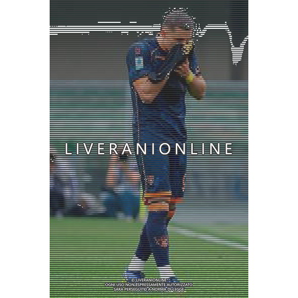 TVEM May 11, 2025 Verona, Italy - Hellas Verona vs US Lecce - Italian soccer serie A 2024/25 - Marcantonio Bentegodi Stadium. In the pic: Nikola Krstovic of US Lecce celebrates after scoring a goal for Graziano Fiorita ©TVEM Emmanuele Mastrodonato - AGENZIA ALDO LIVERANI SAS
