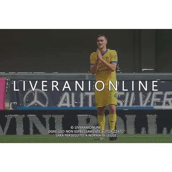 TVEM May 11, 2025 Verona, Italy - Hellas Verona vs US Lecce - Italian soccer serie A 2024/25 - Marcantonio Bentegodi Stadium. In the pic: Diego Coppola of Hellas Verona celebrates after scoring a goal ©TVEM Emmanuele Mastrodonato - AGENZIA ALDO LIVERANI SAS