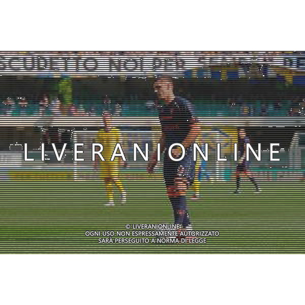 TVEM May 11, 2025 Verona, Italy - Hellas Verona vs US Lecce - Italian soccer serie A 2024/25 - Marcantonio Bentegodi Stadium. In the pic: Nikola Krstovic of US Lecce ©TVEM Emmanuele Mastrodonato - AGENZIA ALDO LIVERANI SAS