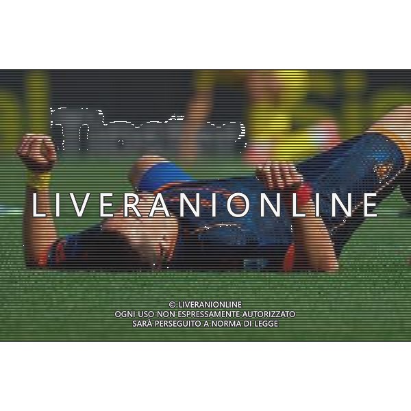 TVEM May 11, 2025 Verona, Italy - Hellas Verona vs US Lecce - Italian soccer serie A 2024/25 - Marcantonio Bentegodi Stadium. In the pic: Nikola Krstovic of US Lecce disappointment ©TVEM Emmanuele Mastrodonato - AGENZIA ALDO LIVERANI SAS