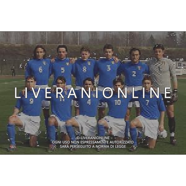 DIG- NAZIONALE ITALIANA UNDER 20 SERIE C - 9 MARZO 2002 NELLA FOTO FORMAZIONE SCHIERATA ITALIA AGENZIA ALDO LIVERANI SAS