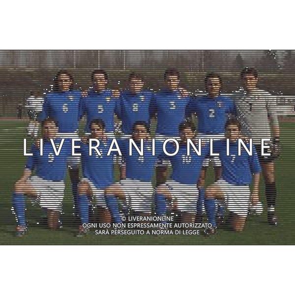 DIG- NAZIONALE ITALIANA UNDER 20 SERIE C - 9 MARZO 2002 NELLA FOTO FORMAZIONE SCHIERATA ITALIA AGENZIA ALDO LIVERANI SAS