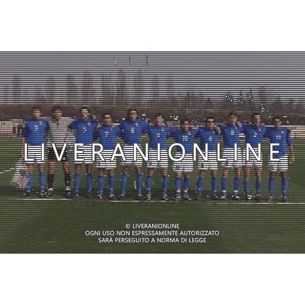 DIG- NAZIONALE ITALIANA UNDER 20 SERIE C - 9 MARZO 2002 NELLA FOTO FORMAZIONE SCHIERATA ITALIA AGENZIA ALDO LIVERANI SAS