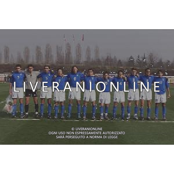 DIG- NAZIONALE ITALIANA UNDER 20 SERIE C - 9 MARZO 2002 NELLA FOTO FORMAZIONE SCHIERATA ITALIA AGENZIA ALDO LIVERANI SAS