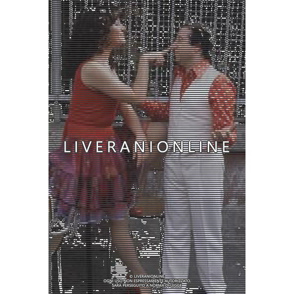DIAP-RETROSPETTIVA ALVARO VITALI ATTORE NELA FOTO ALVARO VITALI CON ADRIANA RUSSO A ROMA NELL\'ANNO 1982 FOTO EDGARDO DELLA SCORCIOSA-AG ALDO LIVERANI SAS